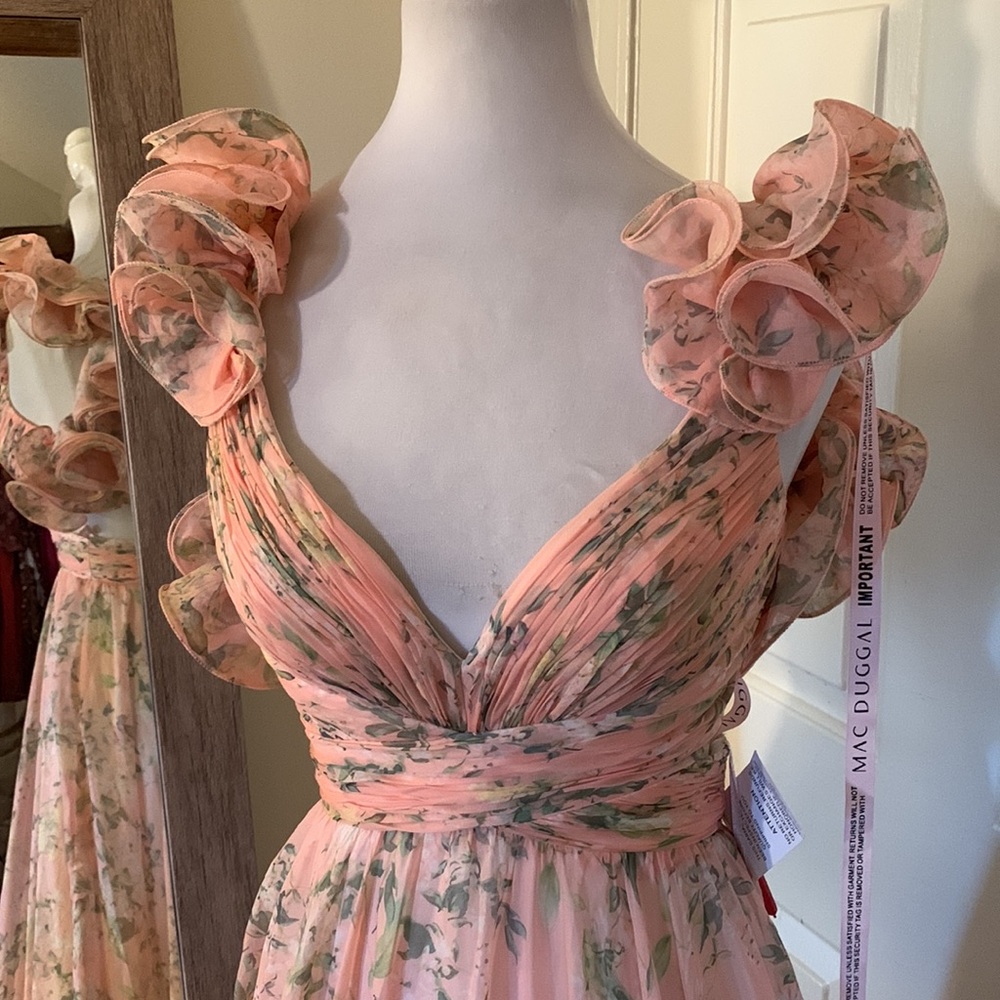 Mac Duggal Floral Pink Maxi Dress - Picture 4 of 15